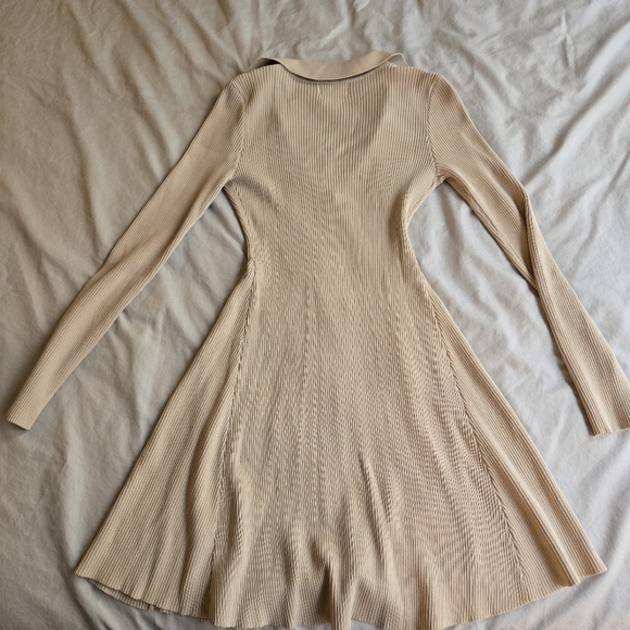 DISSH sz L Fenton Long Sleeve Mini Dress - Stone (mark at hem) - Picture 10 of 11